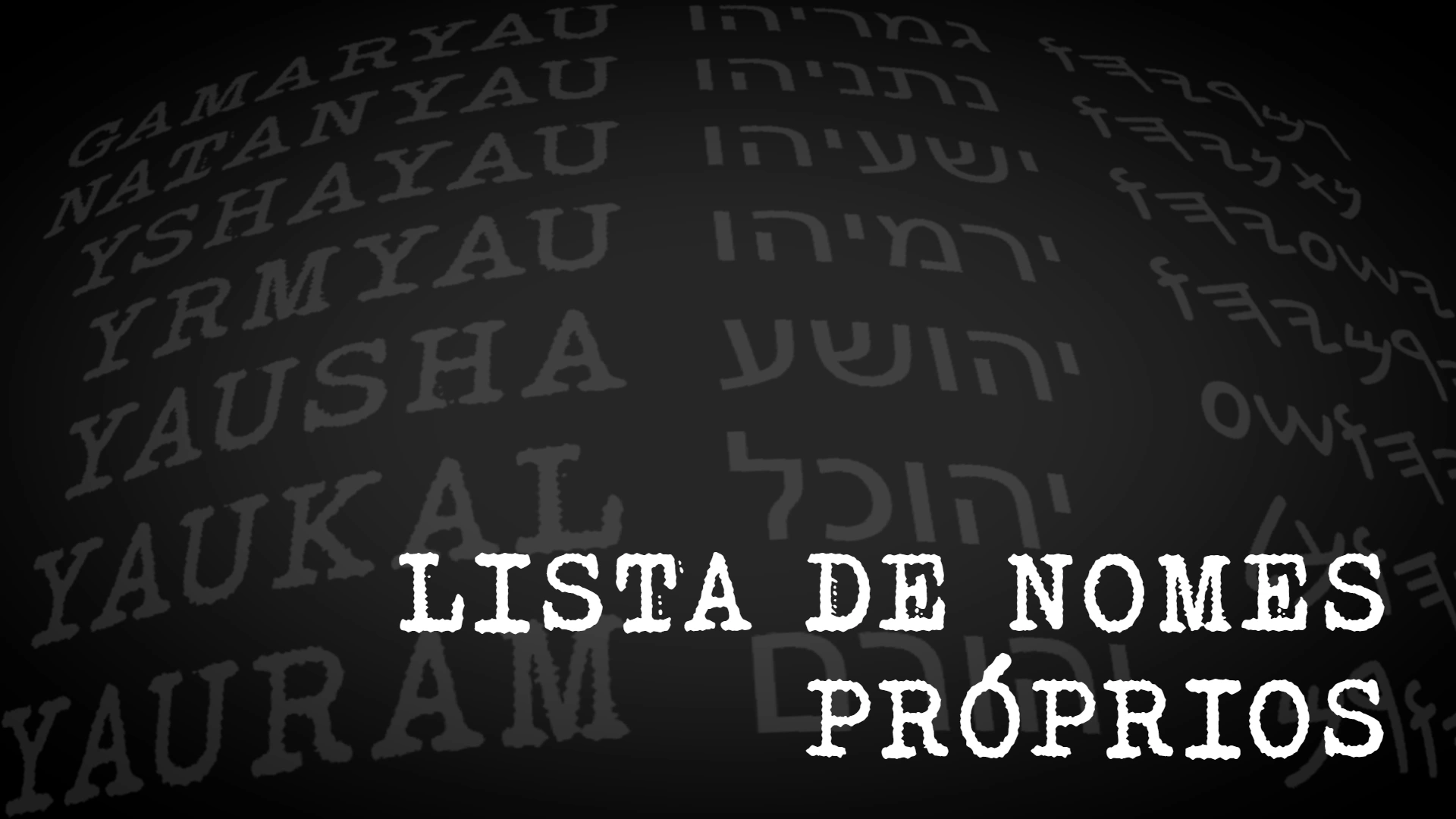 Lista de Nomes Próprios