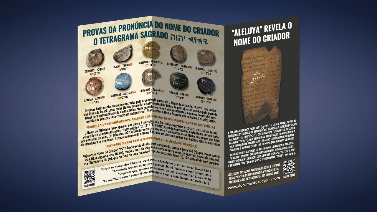 ENCARTE PROVAS DA PRONÚNCIA DO TETRAGRAMA YAUH COLORIDO