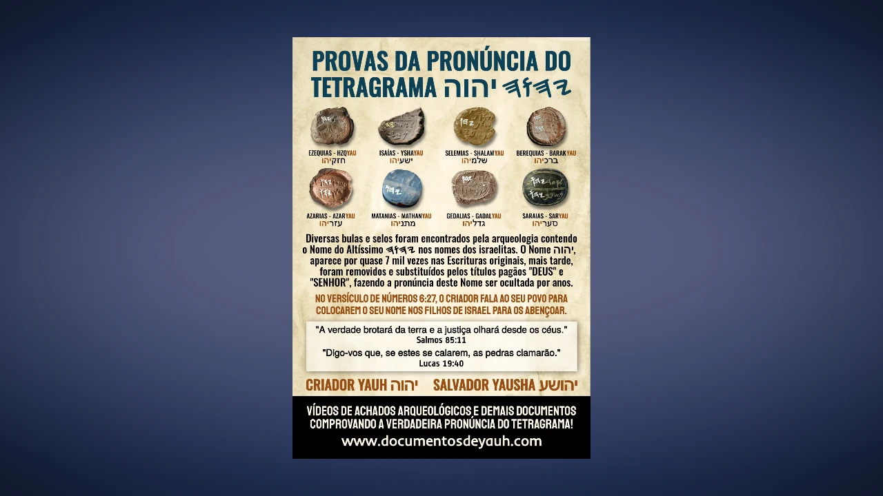 PANFLETO PROVAS DA PRONÚNCIA DO TETRAGRAMA YAUH COLORIDO